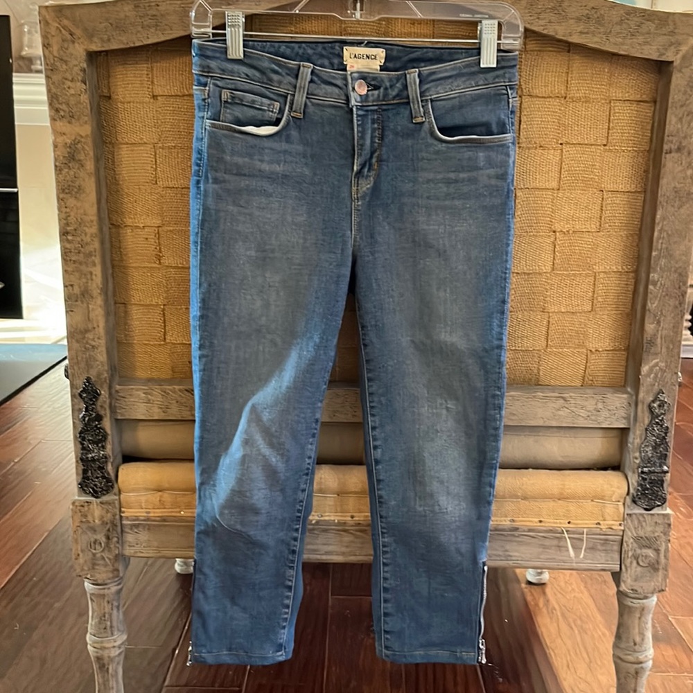 Lagence crop capri jeans with zipper